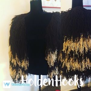 Brown and tan shaggy jacket